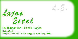 lajos eitel business card